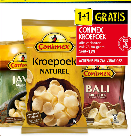 Conimex   kroepoek folder aanbieding bij  Jan Linders - details