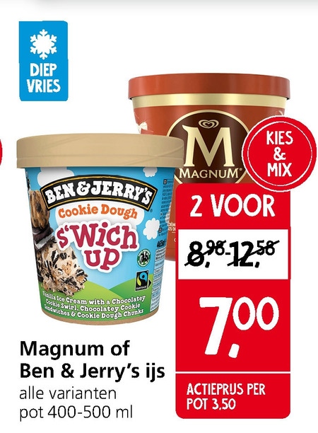 Ben and Jerrys   ijsspecialiteit folder aanbieding bij  Jan Linders - details