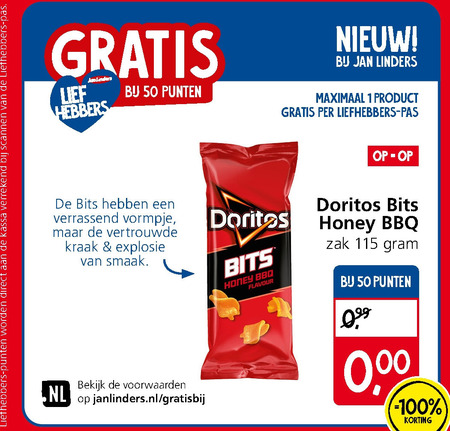 Doritos   zoutje folder aanbieding bij  Jan Linders - details