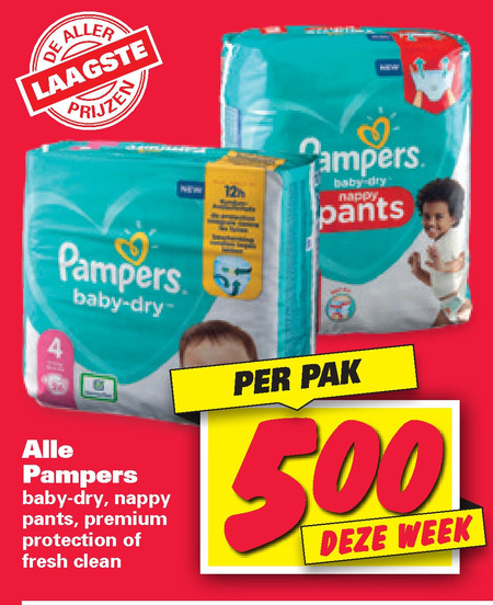 Pampers   luiers, luierbroekjes folder aanbieding bij  Nettorama - details