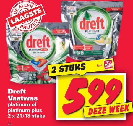 Dreft   vaatwasmiddel folder aanbieding bij  Nettorama - details