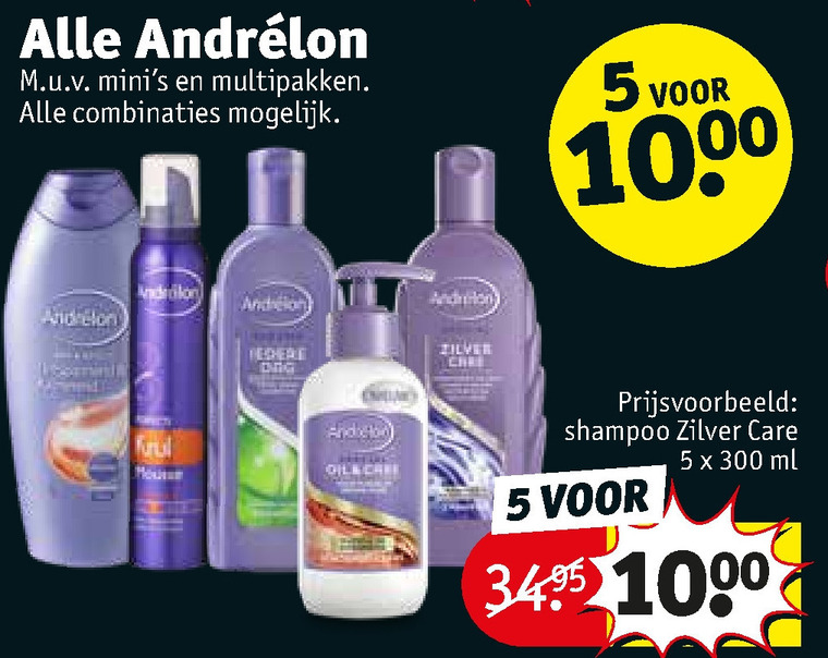 Andrelon   shampoo, droogshampoo folder aanbieding bij  Kruidvat - details