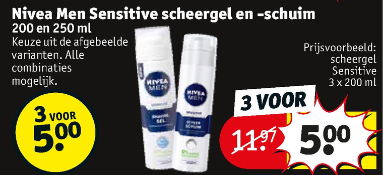 Nivea   scheerschuim, scheergel folder aanbieding bij  Kruidvat - details