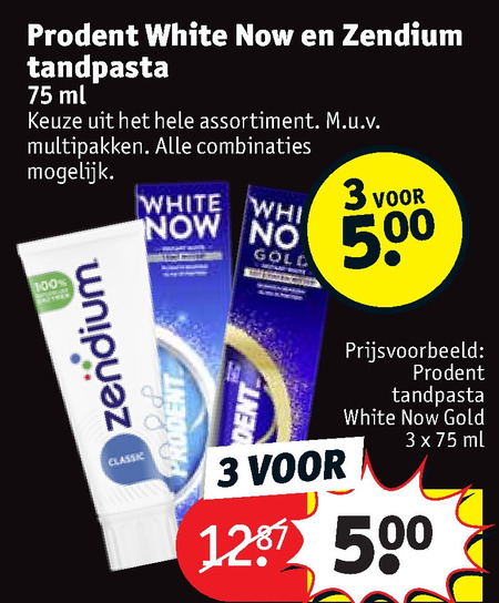 Zendium   tandpasta folder aanbieding bij  Kruidvat - details