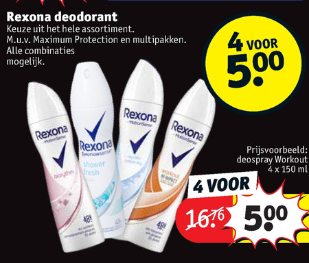 Rexona   deodorant folder aanbieding bij  Kruidvat - details