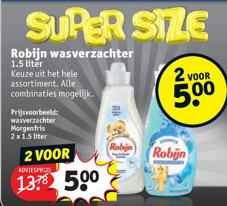 Robijn   wasverzachter folder aanbieding bij  Kruidvat - details