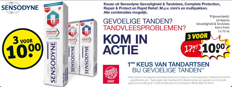 Sensodyne   tandpasta folder aanbieding bij  Kruidvat - details