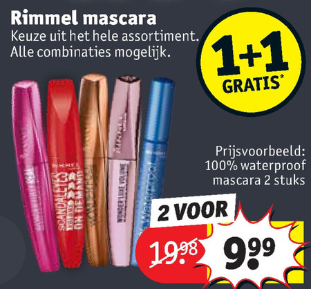 Rimmel   mascara folder aanbieding bij  Kruidvat - details