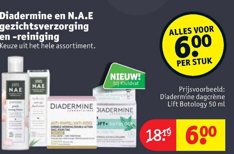 Diadermine   nachtcreme, gezichtsreiniging folder aanbieding bij  Kruidvat - details