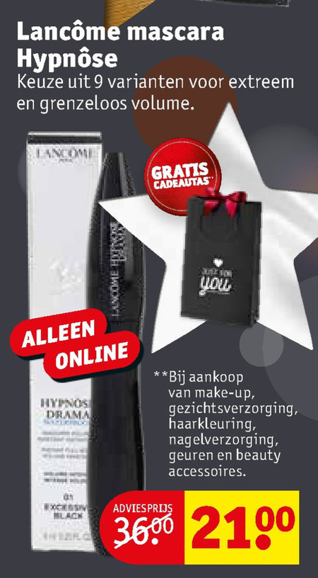 Lancome   mascara folder aanbieding bij  Kruidvat - details