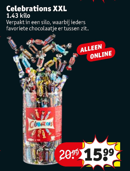 Celebrations   mini chocoladerepen folder aanbieding bij  Kruidvat - details