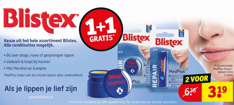 Blistex   lippenbalsem folder aanbieding bij  Kruidvat - details