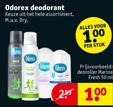 Odorex   deodorant folder aanbieding bij  Kruidvat - details