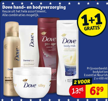 Dove   bodylotion folder aanbieding bij  Kruidvat - details