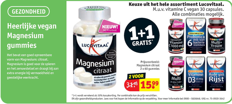 Lucovitaal   voedingssupplement folder aanbieding bij  Kruidvat - details