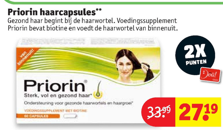 Priorin   voedingssupplement folder aanbieding bij  Kruidvat - details