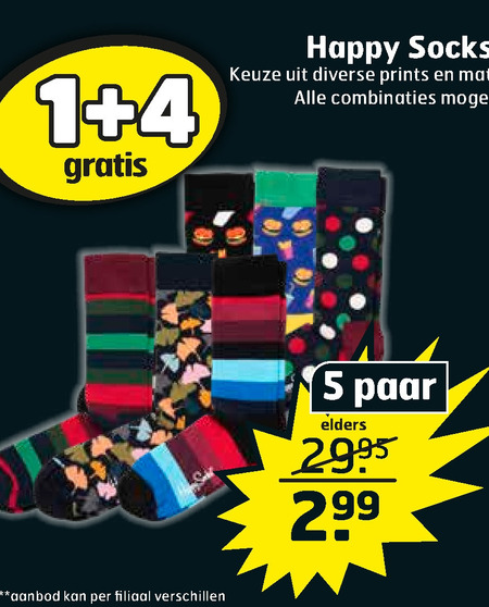 Happy Socks   herensokken, damessok folder aanbieding bij  Trekpleister - details