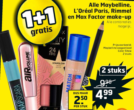 Maybelline   gezichtspoeder, cosmetica folder aanbieding bij  Trekpleister - details