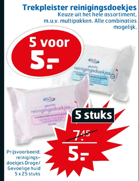 Trekpleister Huismerk   reinigingsdoekje folder aanbieding bij  Trekpleister - details