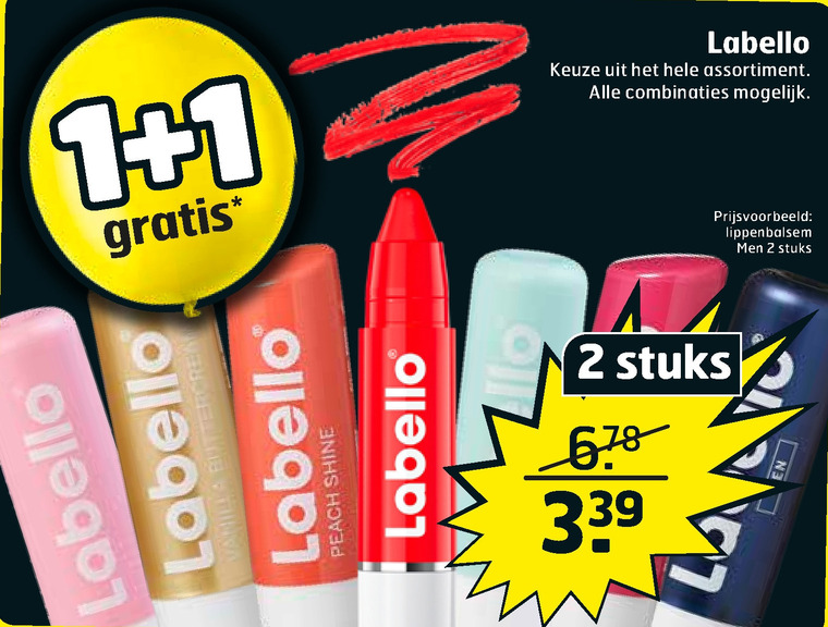 Labello   lippenbalsem folder aanbieding bij  Trekpleister - details