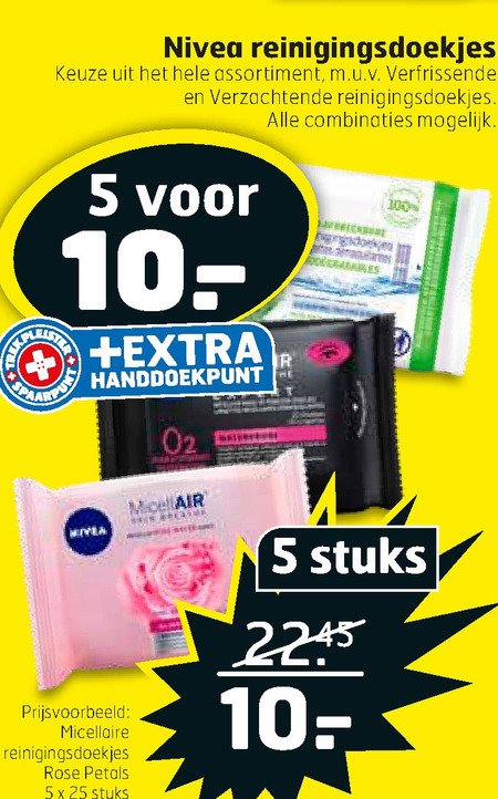 Nivea   reinigingsdoekje folder aanbieding bij  Trekpleister - details