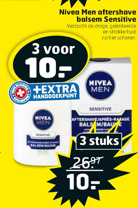 Nivea   aftershave balsem folder aanbieding bij  Trekpleister - details