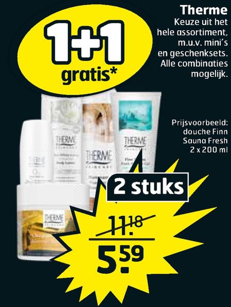 Therme   douchegel, bodylotion folder aanbieding bij  Trekpleister - details