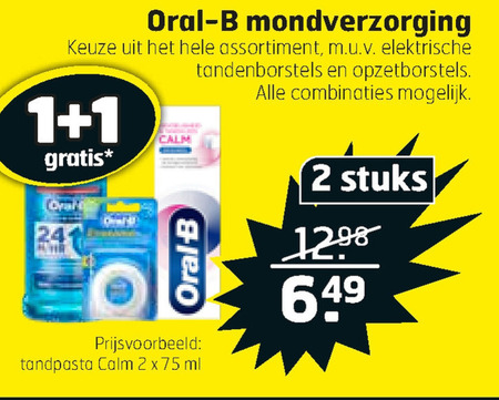 Oral-B   tandenborstel, mondwater folder aanbieding bij  Trekpleister - details