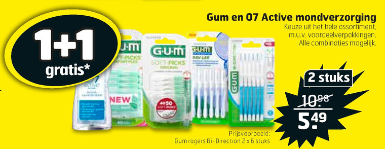 G.U.M.   mondwater, interdentale ragers folder aanbieding bij  Trekpleister - details