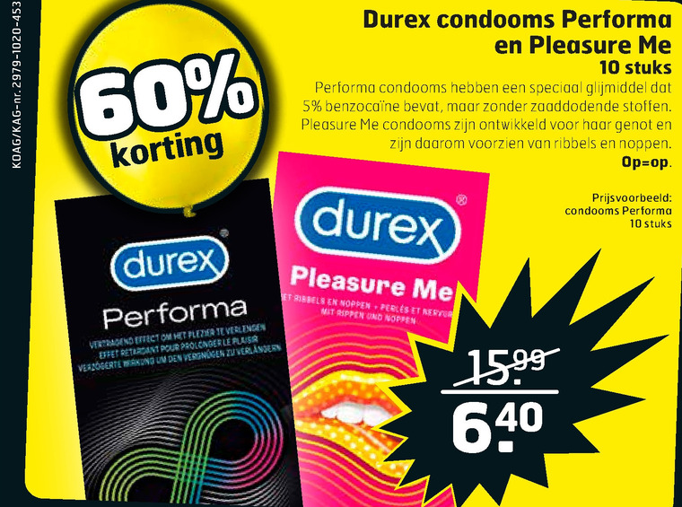 Durex   erotiek, condooms folder aanbieding bij  Trekpleister - details