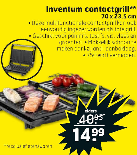 Inventum   grillplaat folder aanbieding bij  Trekpleister - details