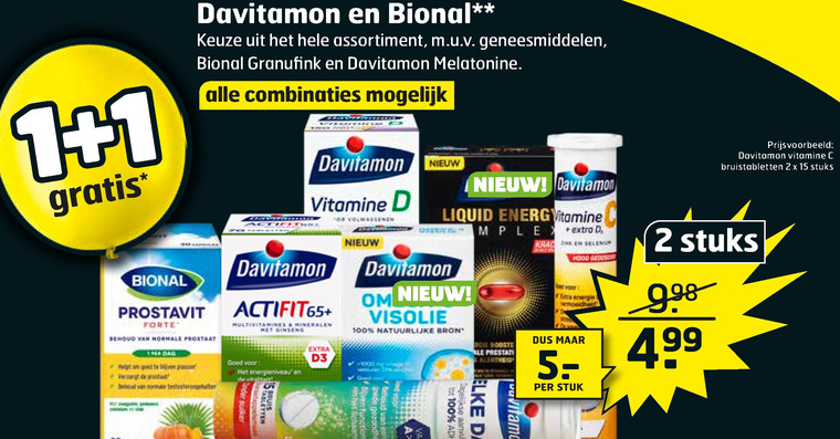 Davitamon   voedingssupplement, multivitaminen folder aanbieding bij  Trekpleister - details