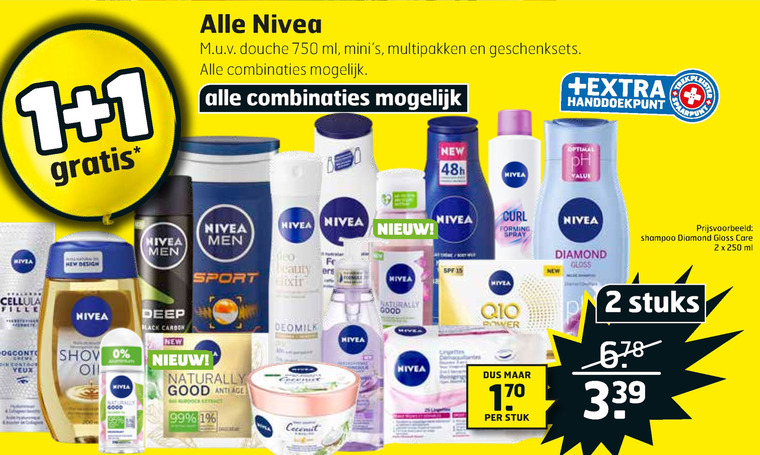 Nivea   shampoo, gezichtsverzorging folder aanbieding bij  Trekpleister - details