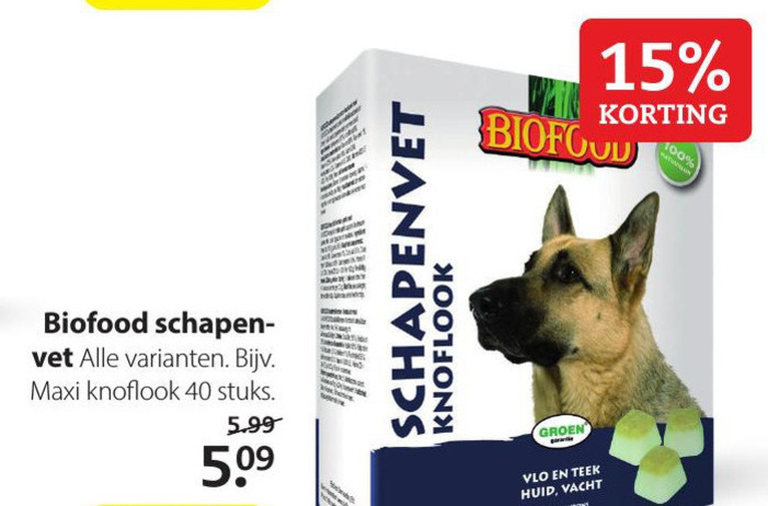 Biofood   hondensnacks folder aanbieding bij  Pets Place - details