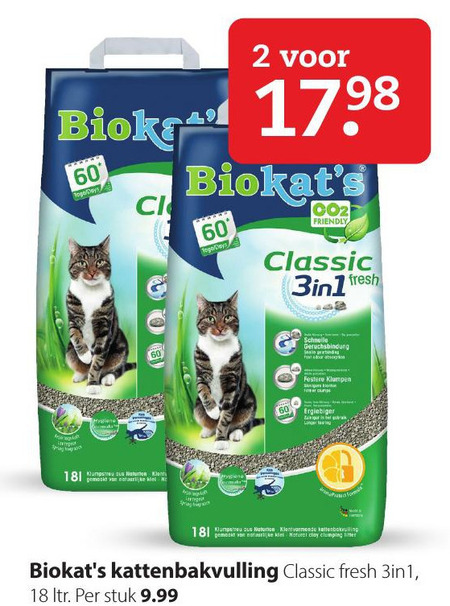 Biokat   kattenbakvulling folder aanbieding bij  Pets Place - details