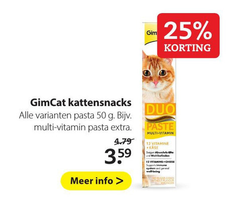 Gimcat   kattensnacks folder aanbieding bij  Pets Place - details