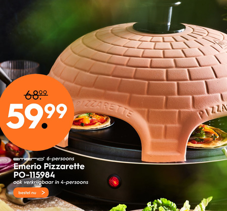 Emerio   pizzaoven folder aanbieding bij  Blokker - details