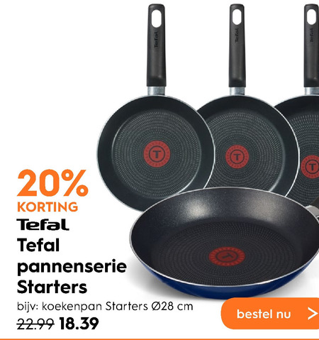 Onderdrukking harpoen onderwijzen Tefal koekenpan folder aanbieding bij Blokker - details