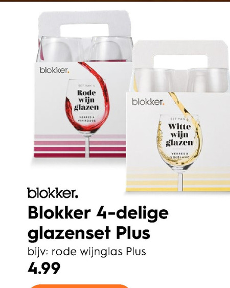 Blokker Huismerk   wijnglas folder aanbieding bij  Blokker - details