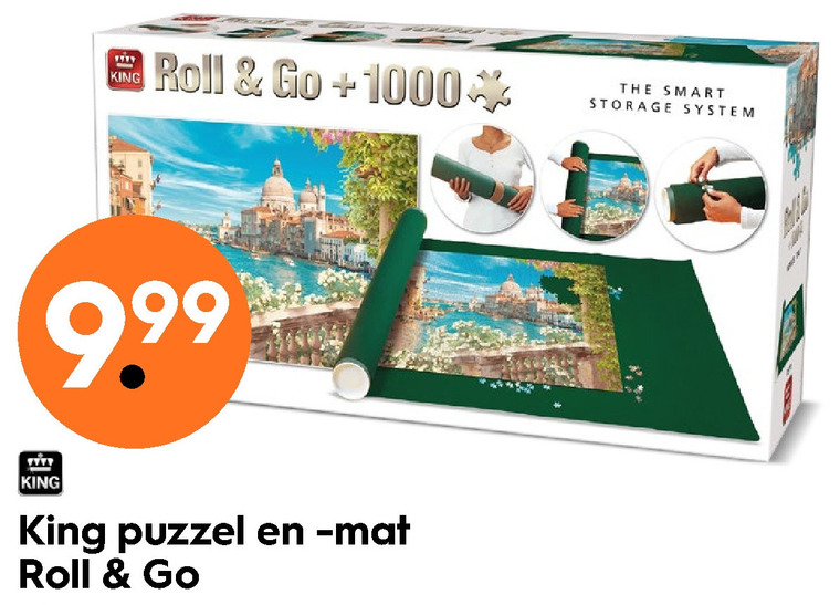 King   legpuzzel, puzzelmat folder aanbieding bij  Blokker - details