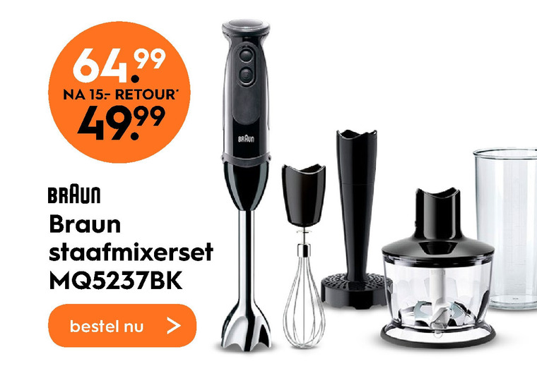 Braun   staafmixer folder aanbieding bij  Blokker - details