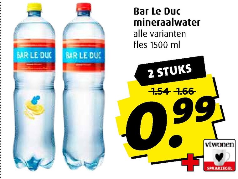 Bar le Duc   mineraalwater folder aanbieding bij  Boni - details