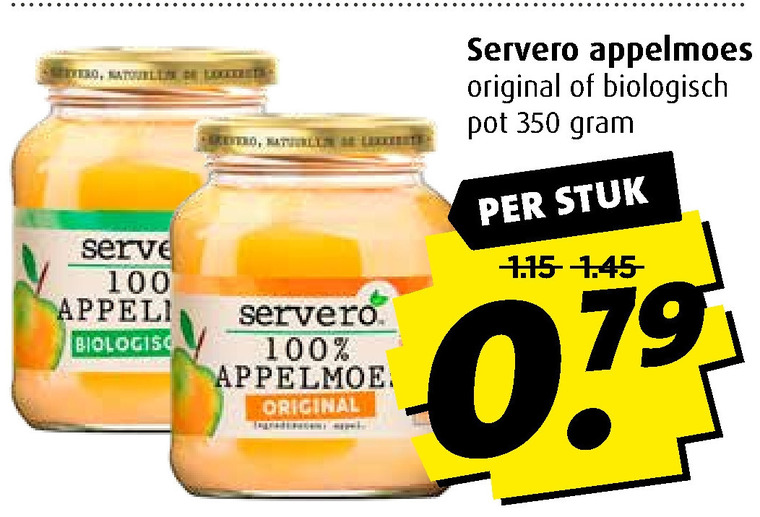 Servero   appelmoes folder aanbieding bij  Boni - details