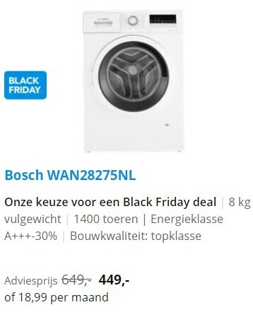 Bosch   wasmachine folder aanbieding bij  Coolblue - details