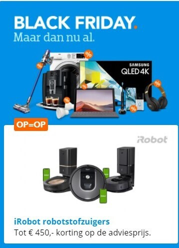 langs bezoek Toepassing IRobot robotstofzuiger folder aanbieding bij Coolblue - details