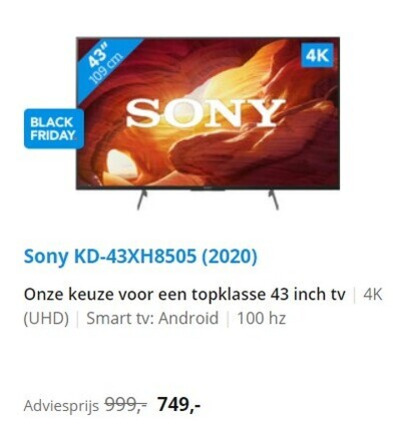 Sony   4k ultrahd televisies folder aanbieding bij  Coolblue - details