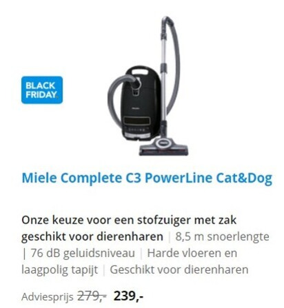 droefheid Postcode Openlijk Miele stofzuiger folder aanbieding bij Coolblue - details