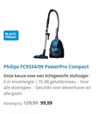 Philips   stofzuiger folder aanbieding bij  Coolblue - details