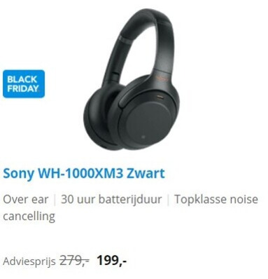 Sony   koptelefoon folder aanbieding bij  Coolblue - details