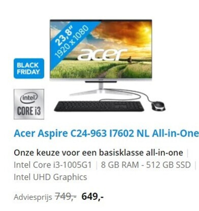 Acer   pc systeem folder aanbieding bij  Coolblue - details